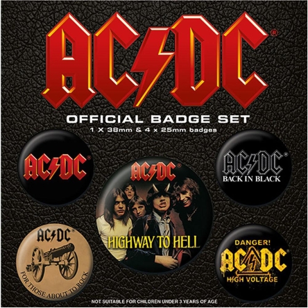 AC/DC - zestaw przypinek
