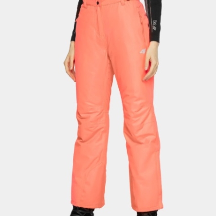 Spodnie damskie narciarskie 4F rozmiar S łososiowy neon