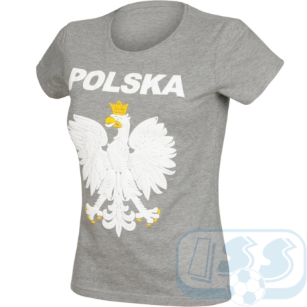 Polska - t-shirt damski rozmiar S szara