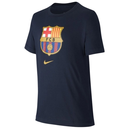 Koszulka juniorska Nike FC Barcelona B NK Tee Evergreen Crest rozmiar M (140 cm) granatowa