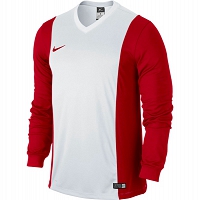 Nike - koszulka junior z długim rękawem Nike biało-czerwona