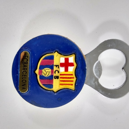 FC Barcelona - magnes na lodówkę - otwieracz niebieski