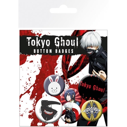 Tokyo Ghoul - zestaw przypinek - gadżety - sklep Fanzone.pl