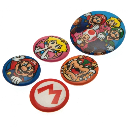 Super Mario - zestaw przypinek