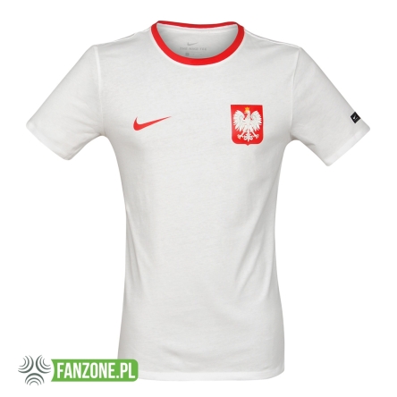 Polska - t-shirt Nike bawełniany biały